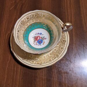 CIRCA 1939 VINTAGE ANSLEY BONE CHINA CUP & SAUCER MADE IN ENGLAND